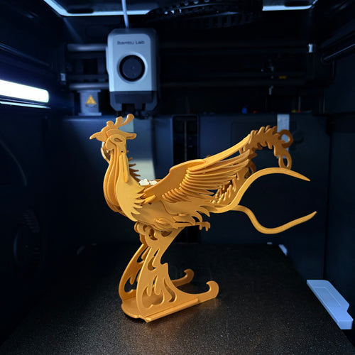 3D printed three-dimensional phoenix puzzle